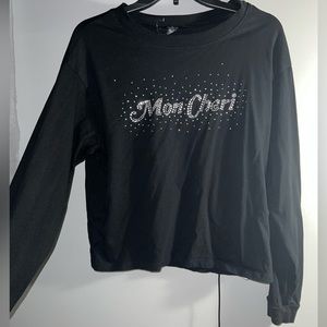 Forever 21 “Mon Chéri” Bling Long Sleeve 💎🖤